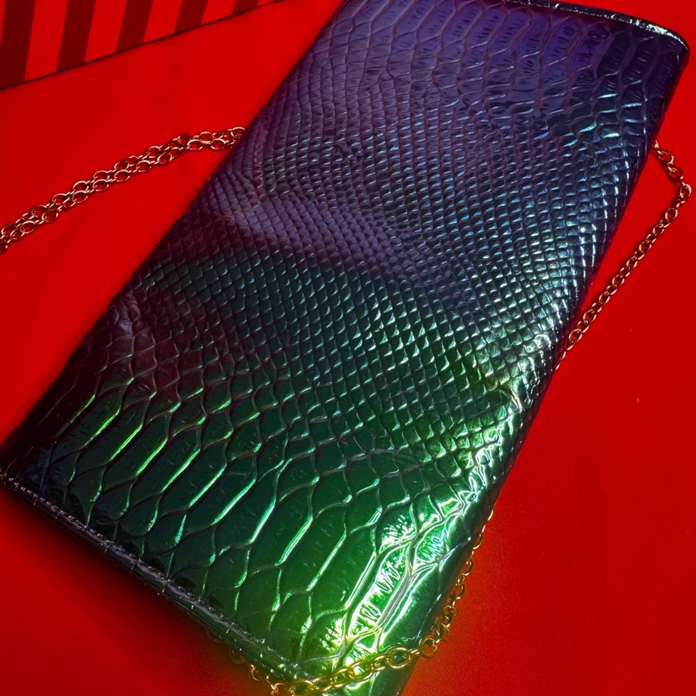 Custom Jeweled B by Bakers Iridescent Clutch Bag – Pre-Owned Statement Piece - Picture 3 of 5